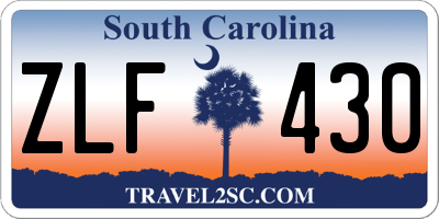 SC license plate ZLF430