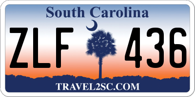 SC license plate ZLF436