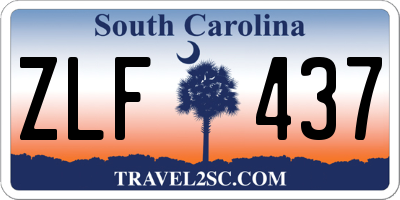 SC license plate ZLF437