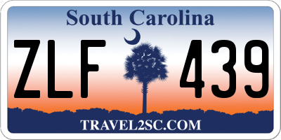 SC license plate ZLF439