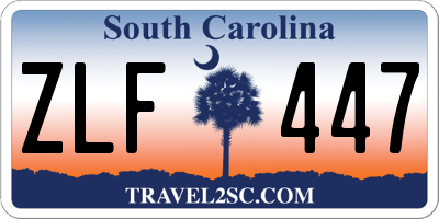SC license plate ZLF447