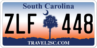 SC license plate ZLF448