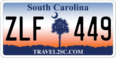 SC license plate ZLF449