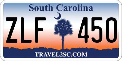 SC license plate ZLF450