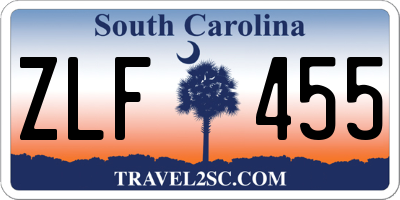 SC license plate ZLF455