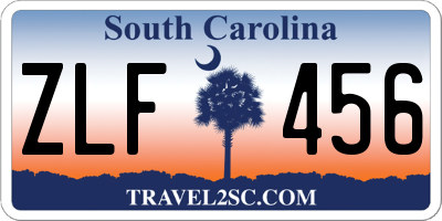SC license plate ZLF456