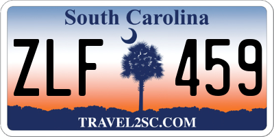 SC license plate ZLF459