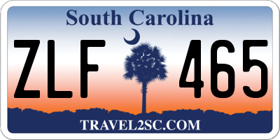 SC license plate ZLF465