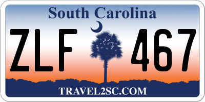 SC license plate ZLF467