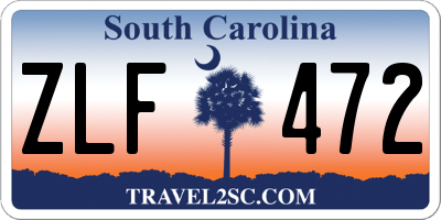 SC license plate ZLF472