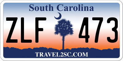 SC license plate ZLF473