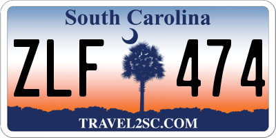 SC license plate ZLF474