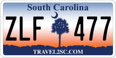 SC license plate ZLF477