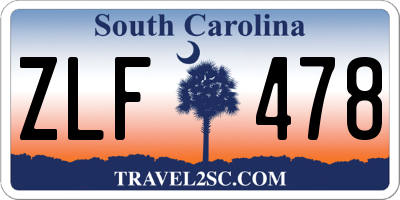 SC license plate ZLF478