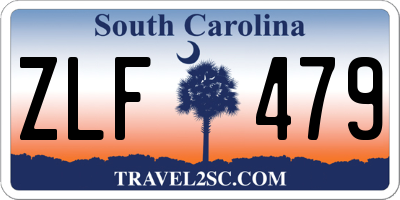 SC license plate ZLF479