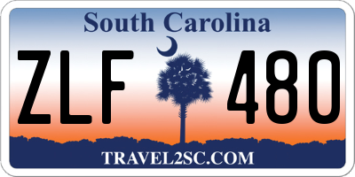 SC license plate ZLF480