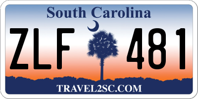 SC license plate ZLF481