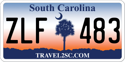 SC license plate ZLF483
