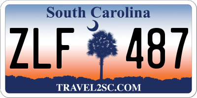 SC license plate ZLF487