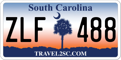 SC license plate ZLF488