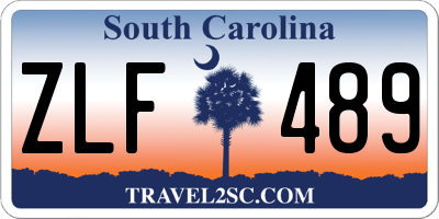SC license plate ZLF489