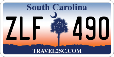 SC license plate ZLF490