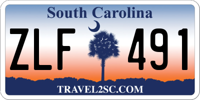 SC license plate ZLF491