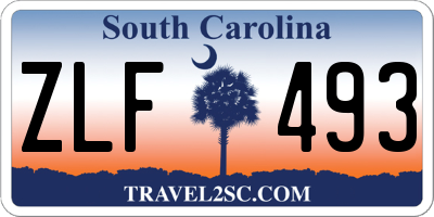 SC license plate ZLF493