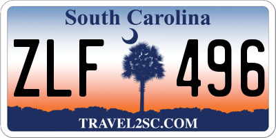 SC license plate ZLF496