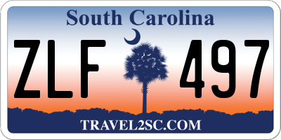 SC license plate ZLF497