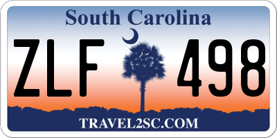SC license plate ZLF498