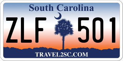 SC license plate ZLF501