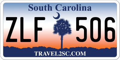 SC license plate ZLF506