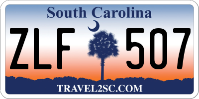 SC license plate ZLF507
