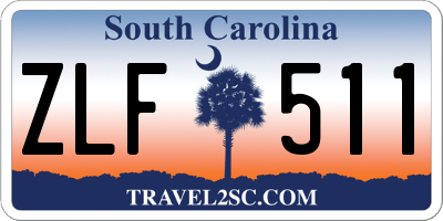 SC license plate ZLF511