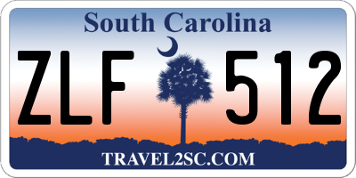 SC license plate ZLF512