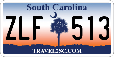 SC license plate ZLF513