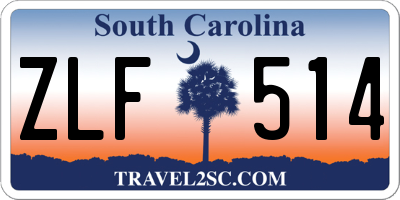 SC license plate ZLF514