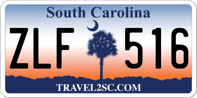 SC license plate ZLF516