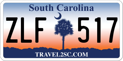 SC license plate ZLF517