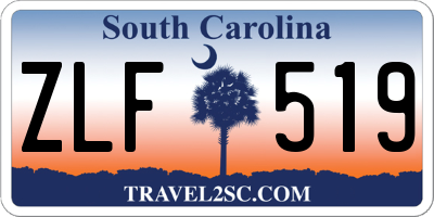 SC license plate ZLF519