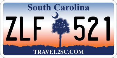 SC license plate ZLF521