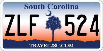 SC license plate ZLF524