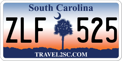 SC license plate ZLF525
