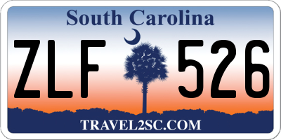 SC license plate ZLF526