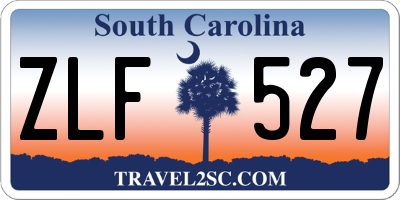 SC license plate ZLF527