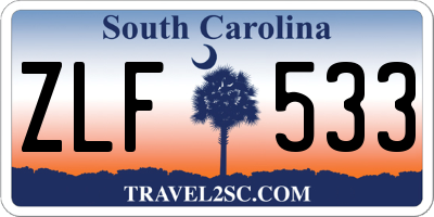 SC license plate ZLF533