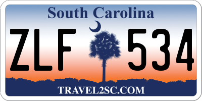 SC license plate ZLF534