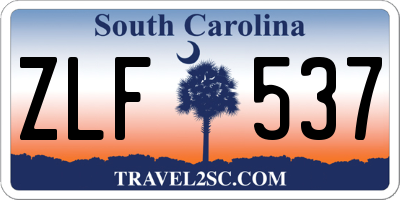 SC license plate ZLF537