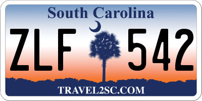 SC license plate ZLF542
